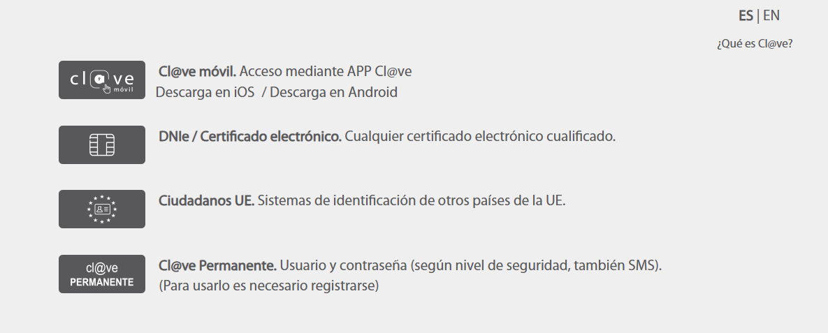 Métodos de identificación
